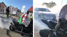 Il burn en quad et percute la voiture des mariés