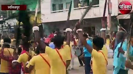 ललितपुर में गोवर्धन पूजा मनाने का अनोखे तरीका, दिखा मनमोहक दृश्य