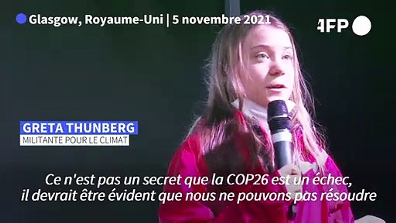 La COP26 est un "échec", déclare Greta Thunberg...