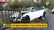 La Molina: auto BMW se despista y choca contra rejas
