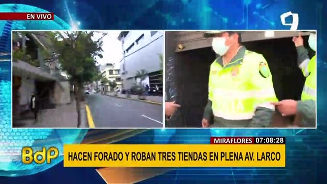 Miraflores: hacen forado y roban tres tiendas en avenida Larco