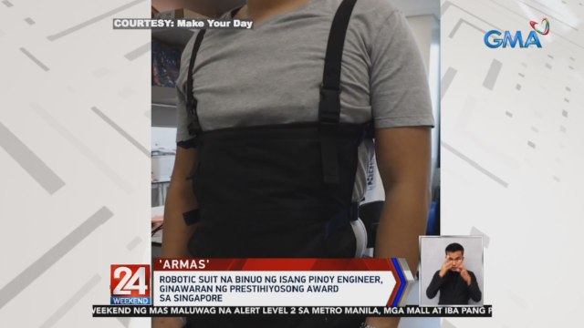 Robotic suit na binuo ng isang Pinoy engineer, ginawaran ng prestihiyosong award sa Singapore | 24 Oras Weekend
