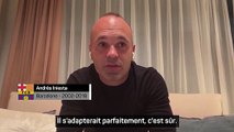 Barcelone - Iniesta souhaite bonne chance à Xavi