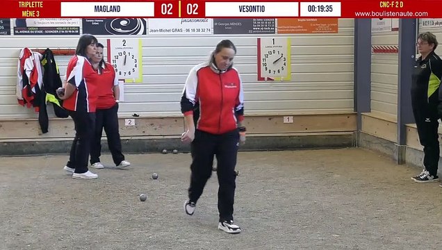 MAGLAND vs VESONTIO triplette : Championnat National des Clubs de Pétanque Féminins - 2ème Division - Groupe D à Cluses
