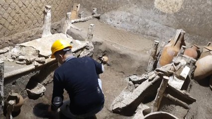 Pompeya descubre la habitación de una familia de esclavos bien conservada