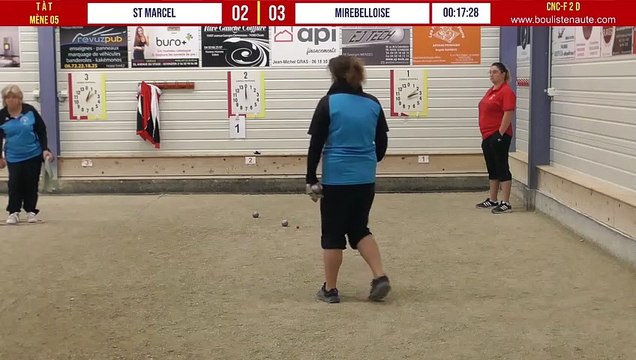 ST MARCEL vs MIREBELLOISE tête-à-tête : Championnat National des Clubs de Pétanque Féminins - 2ème Division - Groupe D à Cluses