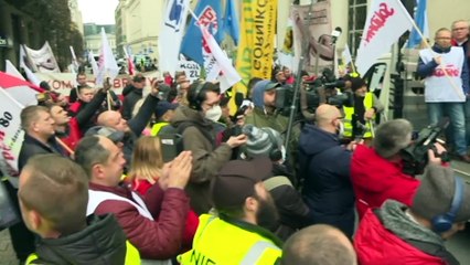 Los mineros del carbón polaco protestan contra las políticas energéticas de la UE