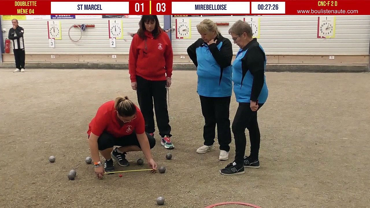 St-MARCEL vs MIREBELLOISE doublette : Championnat National des Clubs de Pétanque Féminins - 2ème Division - Groupe D à Cluses
