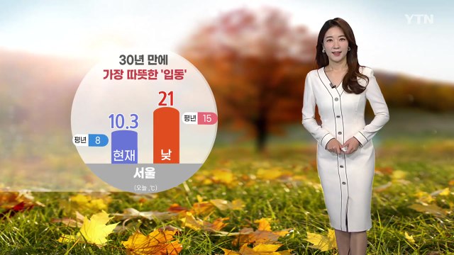 [날씨] 30년 만에 가장 따뜻한 '입동'...서울 낮 21℃ / YTN