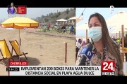Chorrillos: implementan espacios divididos en playa Agua Dulce para evitar contagios  de Covid-19