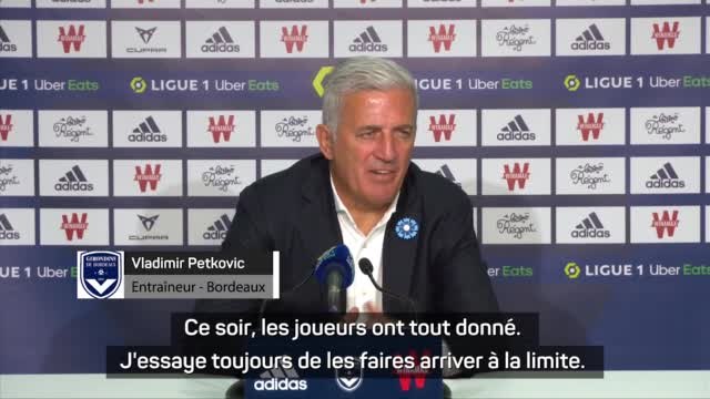 Bordeaux - Petkovic : Les joueurs ont tout donné