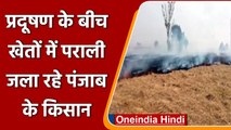 Air Pollution: Punjab के खेतों में किसानों का burning stubble का सिलसिला जारी | वनइंडिया हिंदी