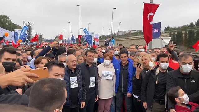 Kılıçdaroğlu, Akşener ve İmamoğlu maratona birlikte katıldı, Akşener'in '2023' göğüs numarası dikkat çekti