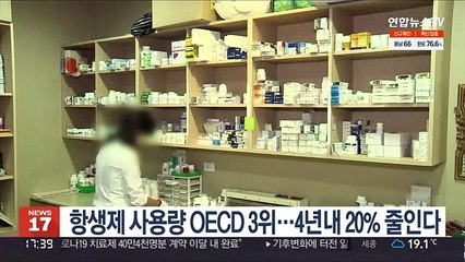 항생제 사용량 OECD 3위…4년내 20% 줄인다