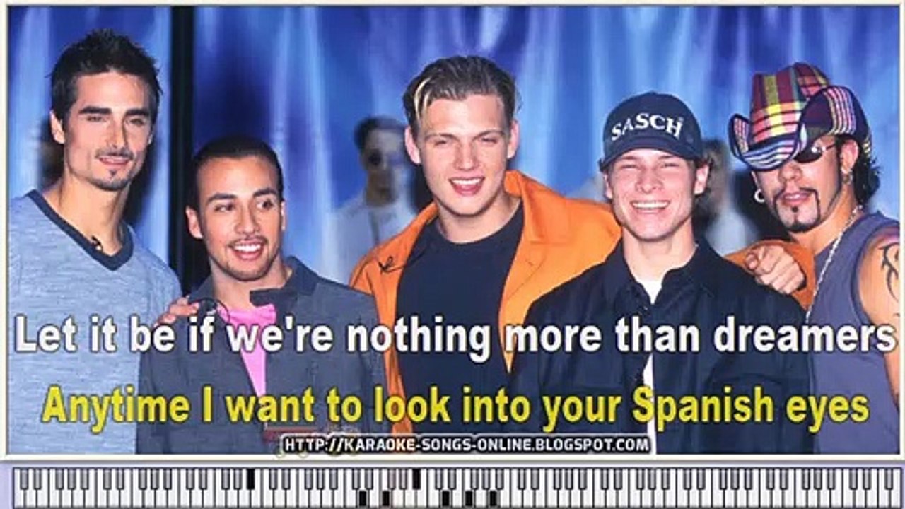 Back  Street  Boys - Spanish Eyes - Karaoke Instrumental Version with virtual piano & lyrics