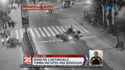 Rider ng 2 motorsiklo, tumba matapos ang banggaan | 24 Oras Weekend