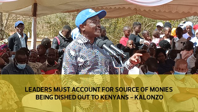 Leaders must account for source of monies being dished out to Kenyans - Kalonzo