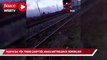Rusya'da yük treni çarptığı aracı metrelerce sürükledi