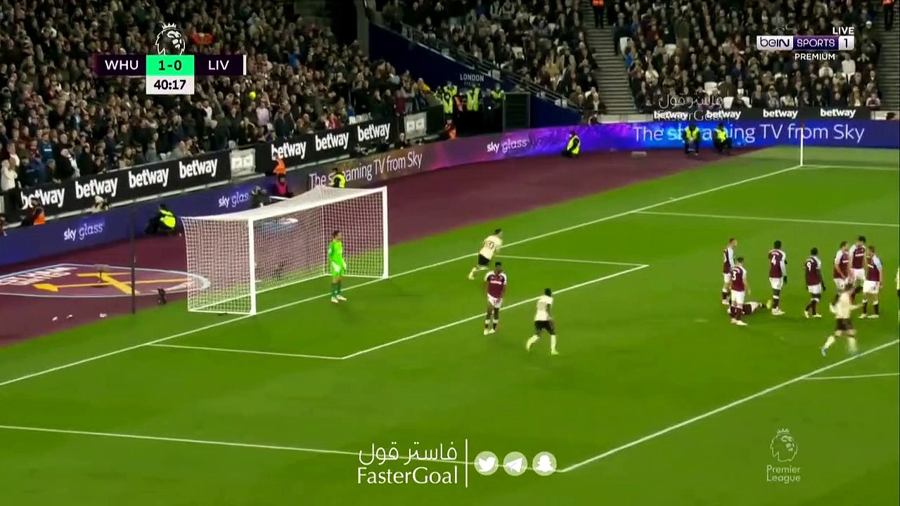 أهداف مباراة ليفربول ووست هام