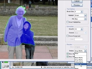 Photoshop background extraction techniques