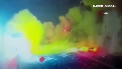 Kafede korkunç patlama! Binanın bir kısmı böyle yıkıldı