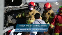 Accidente de tráiler en la autopista México-Puebla en imágenes y videos