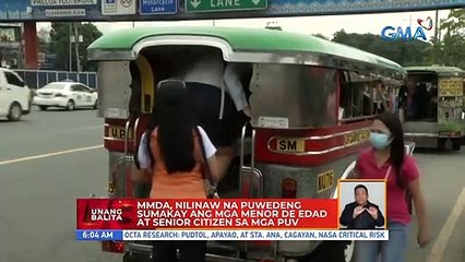 MMDA, nilinaw na puwedeng sumakay ang mga menor de edad at senior citizen sa mga PUV | UB