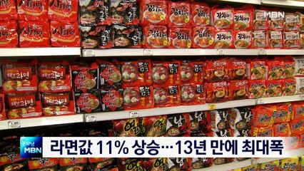 지난달 라면값 최대폭 상승…먹거리 가격 고공행진