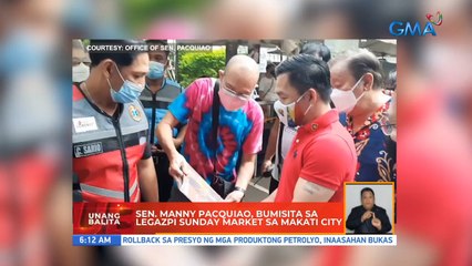 Sen. Manny Pacquiao, bumisita sa Legazpi Sunday Market sa Makati City | UB