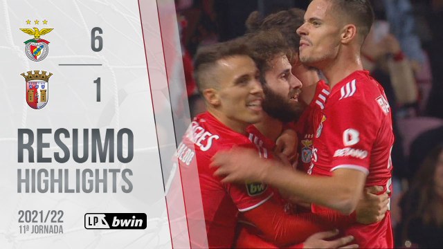 Highlights: Benfica 6-1 SC Braga (Liga 21/22 #11)
