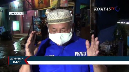 Video Amatir Tanggul Kali Baru yang Jebol Tak Kuat Tahan Debit Air