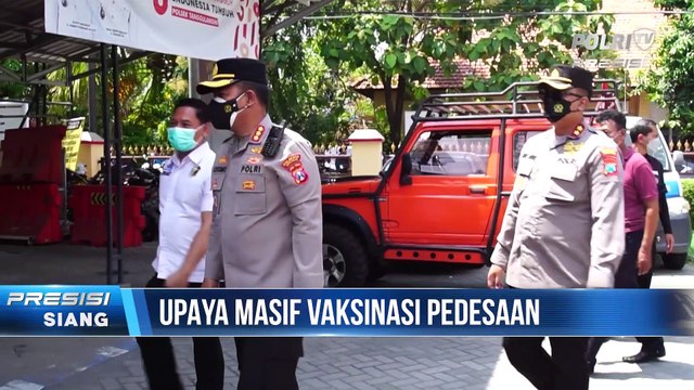 Kapolresta Sidoarjo Pantau Upaya Masif Vaksinasi Pedesaan