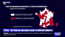 Covid-19: le masque est à nouveau obligatoire pour les élèves de primaire de 61 départements