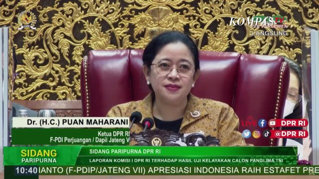 Momen Puan Tak Gubris Interupsi di Rapat Paripurna Andika Perkasa Jadi Panglima TNI