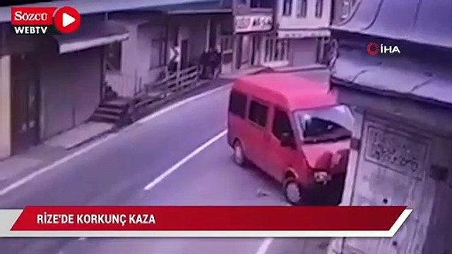 Rize'de dehşete düşüren kaza