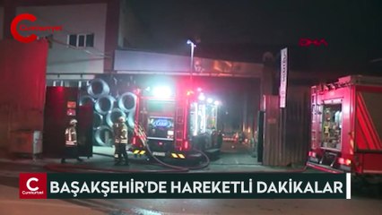 Başakşehir'de demir tel üretim fabrikasında yangın