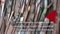 Egyptian Doctor-turned-Carpenter Upcycles Wood From Sunken Ships To Create Unique Pieces of Furniture