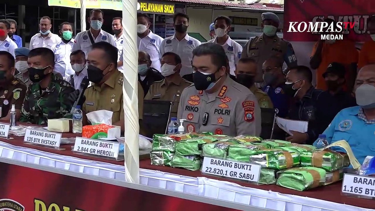 Sabu Seberat 22 Kg dan 3 Kg Heroin Dimusnahkan di Medan
