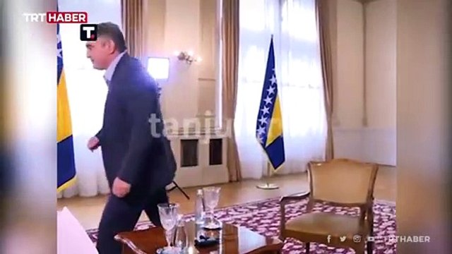 Bosnalı siyasetçi Komsic'ten Sırp muhabire soykırım tepkisi