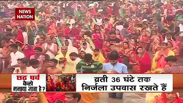 Crowd of devotees gathered at Delhi's ITO Ghat for Chhath Mahaparv