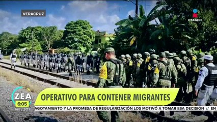 Caravana migrante también avanza por Veracruz; activan operativo