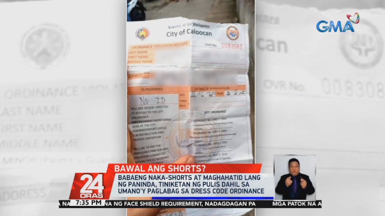 Babaeng naka-shorts at maghahatid lang ng paninda, tiniketan ng pulis dahil sa umano'y paglabag sa dress code ordinance | 24 Oras