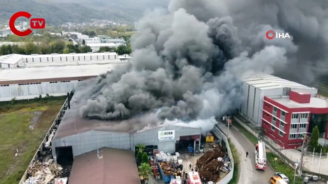 Son dakika: Kocaeli'nde izolasyon çalışması sırasında yangın çıktı