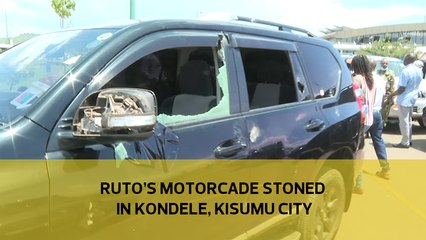 Ruto's motorcade stoned in Kondele, Kisumu city