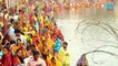 Toxic, White foam in Yamuna as devotees take a dip on Chhath Puja