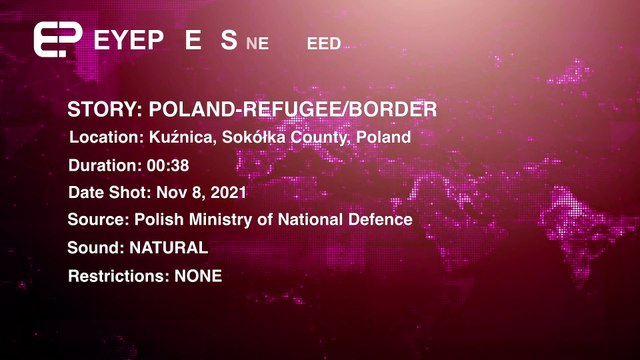 Aerial video of refugees trapped between Poland and Belarus
