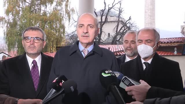 Kurtulmuş ve beraberindekiler Bosna Hersek Devlet Başkanlığı Boşnak üyesi Dzaferovic ile görüştü