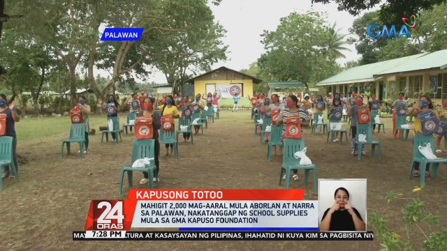 Mahigit 2,000 mag-aaral mula Aborlan at Narra sa Palawan, nakatanggap ng school supplies mula sa GMA Kapuso Foundation | 24 Oras