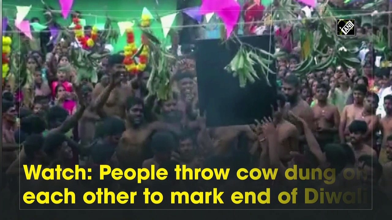 Watch: People throw cow dung on each other to mark end of Diwali ...