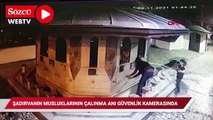 Şadırvandan musluk hırsızlığı kamerada